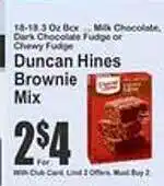 Key Food Duncan hines brownie mix offer