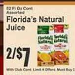 Key Food Florida's natural juice offer