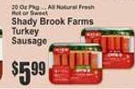 Key Food Shady brook farms turkey sausage offer