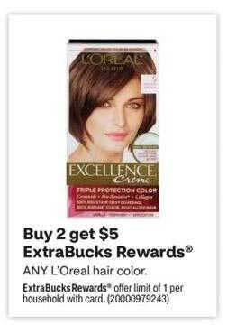 CVS L'oreal hair color offer