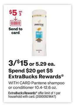 CVS Pantene shampoo or conditioner offer