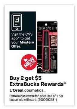CVS L'oreal cosmetics offer