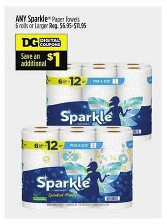 Dollar General Sparkle paper towels offer