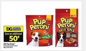 Dollar General Pup-peroni dog treats assorted flavors offer