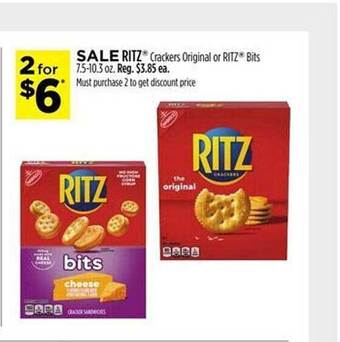 Dollar General Ritz crackers original or ritz bits offer