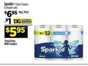 Dollar General Sparkle paper towels offer