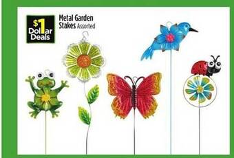 Dollar General Metal garden stakes assorted offer