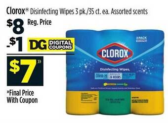 Dollar General Clorox disinfecting wipes offer