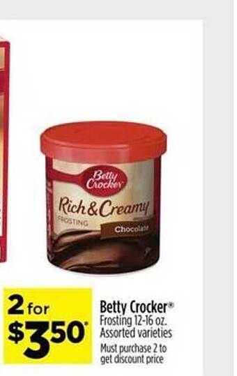Dollar General Betty crocker frosting offer