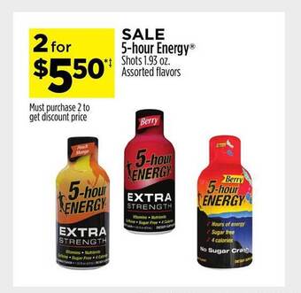 Dollar General 5-hour energy shots offer