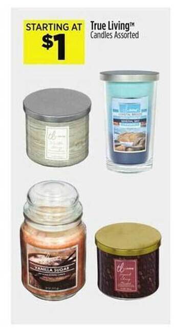 Dollar General True living candles assorted offer