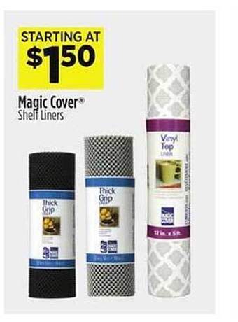 Dollar General Magic cover shelf liners offer