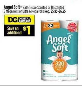 Dollar General Angel soft bath tissue scented or unscented offer