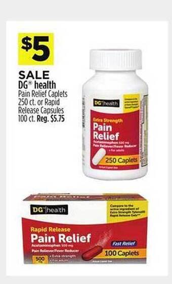 Dollar General Dg health pain relief caplets offer