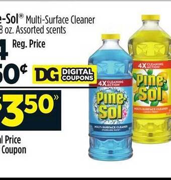 Dollar General Pine-sol multi-surface cleaner offer