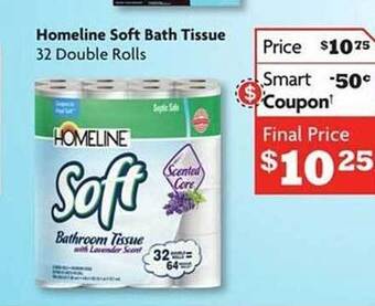 Family Dollar Homeline soft bath tissue offer
