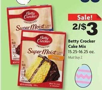 Family Dollar Betty crocker cake mix offer