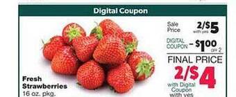 Family Fare Fresh strawberries offer
