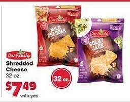 Family Fare Our family shredded cheese offer