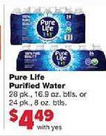 Family Fare Pure life purified water offer