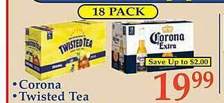 Market Basket Corona twisted tea offer
