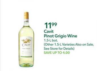 Publix Cavit pinot grigio wine offer
