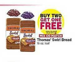 Tops Thomas' swirl bread offer