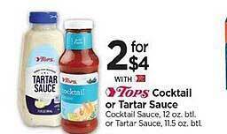Tops Tops cocktail or tartar sauce offer