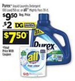 Dollar General Purex Liquid Laundry Detergent offer