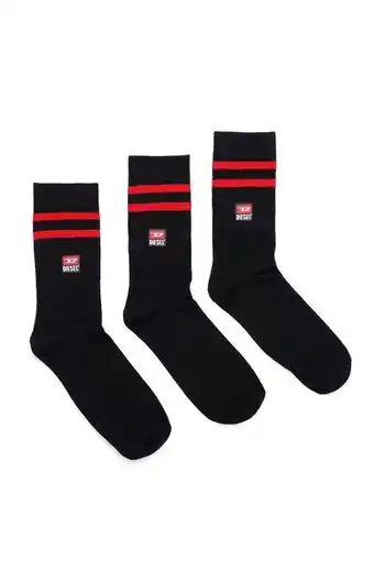 Three-pack of socks with striped cuffs