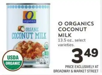 Albertsons O Organics Coconut Milk 13.5 oz offer