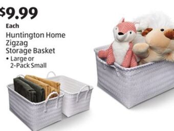 Aldi Huntington home zigzag storage basket offer