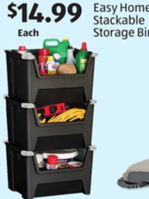 Aldi Easy home stackable storage bin offer