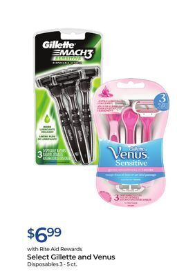 Rite Aid Select gillette and venus offer