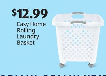 Aldi Easy home rolling laundry basket offer