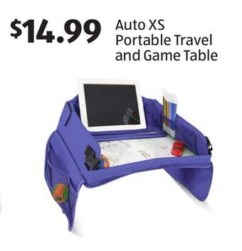 Aldi Auto xs portable travel and game table offer