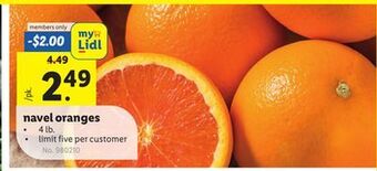 Lidl Navel oranges offer