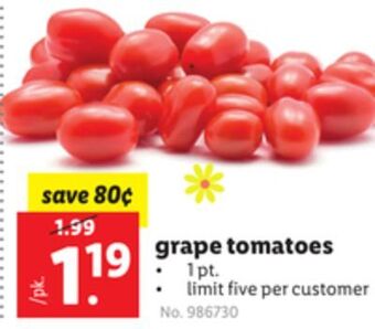 Lidl Grape tomatoes offer