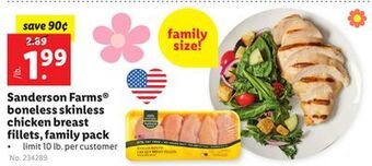 Lidl Sanderson farms® boneless skinless chicken breast fillets, family pack offer
