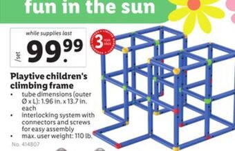 Lidl Playtive children's climbing frame offer