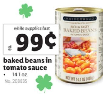Lidl Baked beans in tomato sauce offer