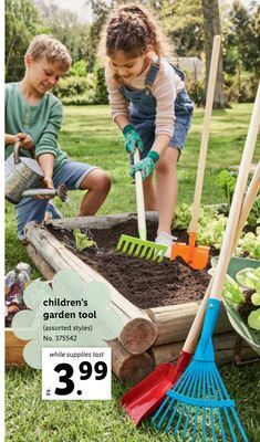 Lidl Children's garden tool offer