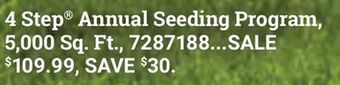 Ace Hardware 4 step® annual seeding program, 000. ft offer
