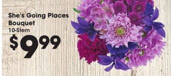 Kroger She's going places bouquet offer