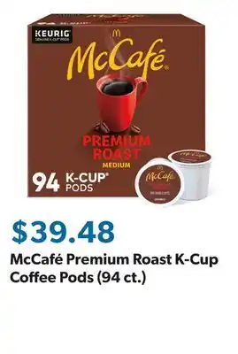 Sam's Club Mccafé premium roast k-cup coffee pods (94 ct.) offer