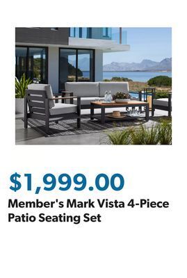 Sam's Club Member's mark vista 4-piece patio seating set offer
