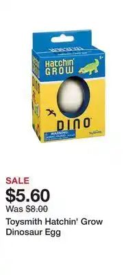 Kohl's Toysmith hatchin' grow dinosaur egg offer