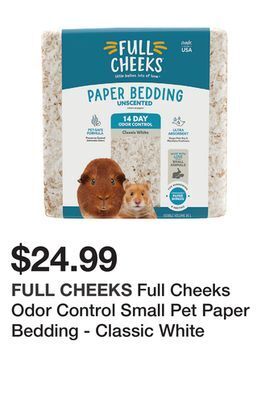 Petsmart Full cheeks odor control small pet paper bedding - classic white offer