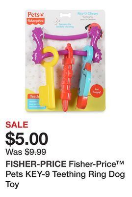 Petsmart Fisher-price™ pets key-9 teething ring dog toy offer