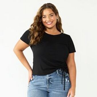 Kohl's Juniors' plus size so® cinch front tee offer